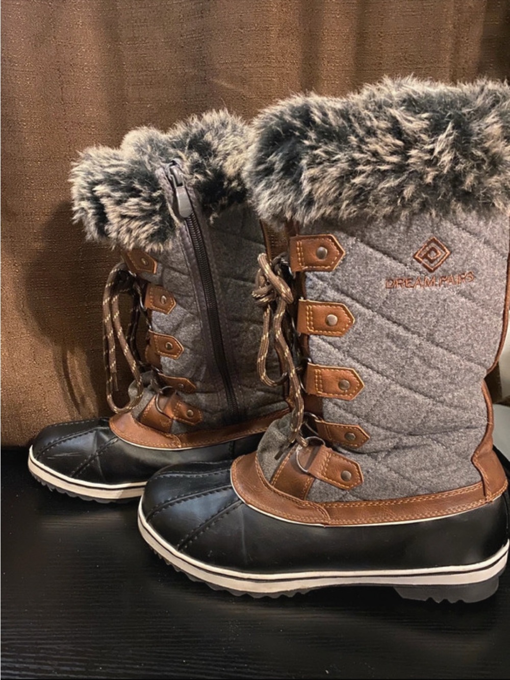 Dream Pairs Women’s Size 10 Winter Snow Boots Faux Fur Thinsulate